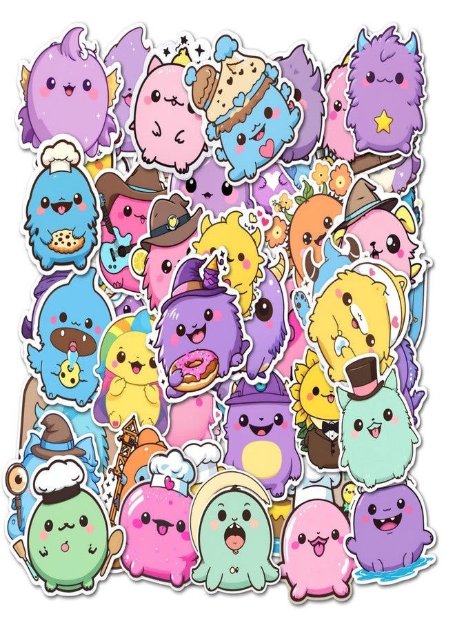 EXO DECOR Monster - 60 PCS Cute Monster Animals Aeshthetic Stickersfor Laptops, Guitars, Phones, Pads, Skateboards, Bicycles, Motorcycles, Helmets - Waterproof_1286 A - Image 1